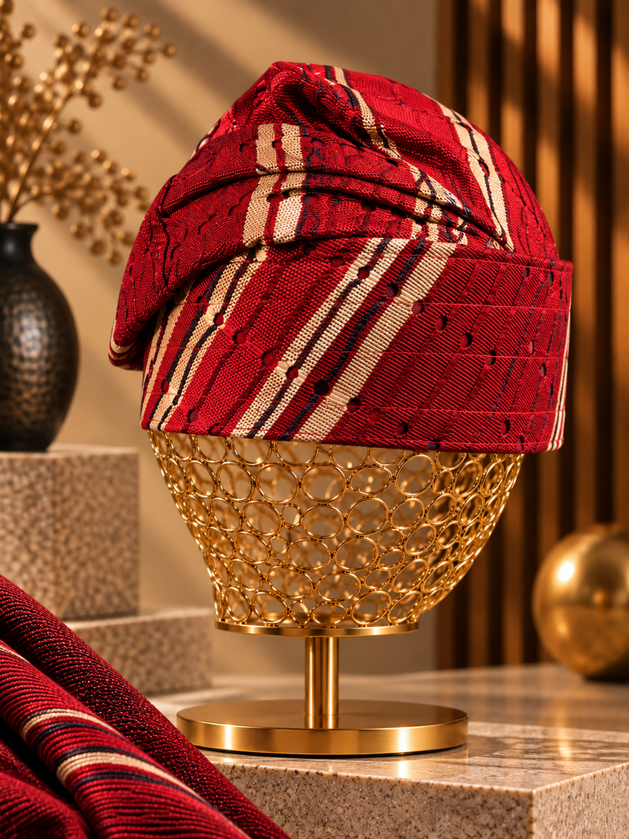 Red Yoruba Fìlà Caps