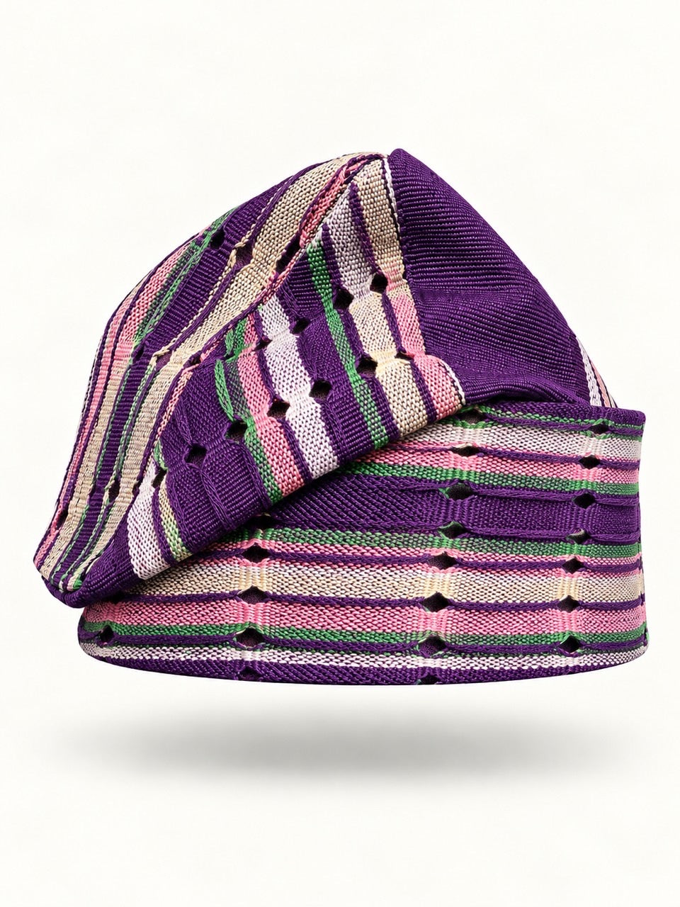 Purple Handmade Yoruba Fìlà Cap — NF-Purple 119