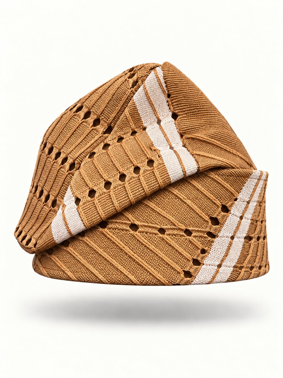 Brown Handmade Yoruba Fìlà Cap — NF-Brown 113