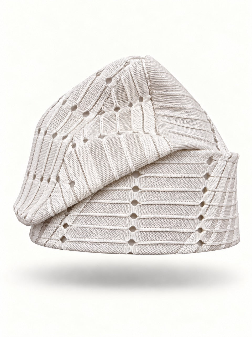 White Handmade Yoruba Fìlà Cap — NF-White 125
