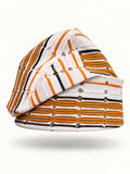 Orange & White Handmade Yoruba Fìlà Cap — NF-Orange 123