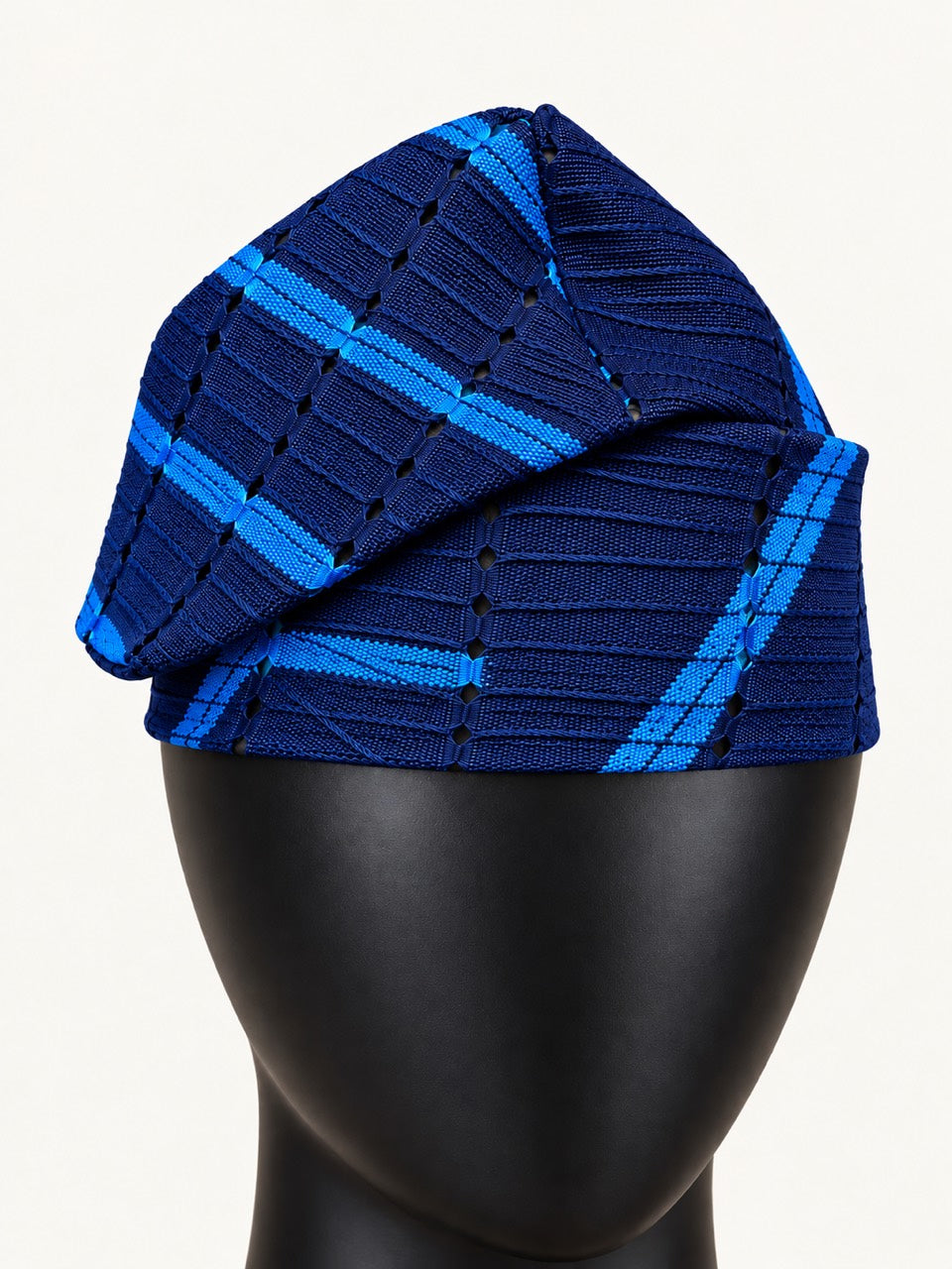 Blue Handmade Yoruba Fìlà Cap — NF-Blue 128