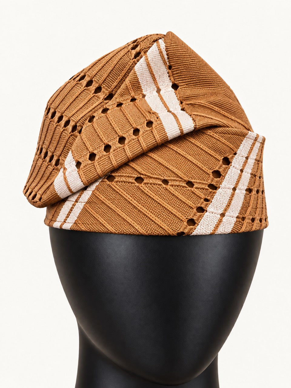 Brown Handmade Yoruba Fìlà Cap — NF-Brown 113