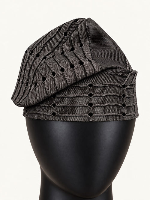 Black Handmade Yoruba Fìlà Cap — NF-Black 121