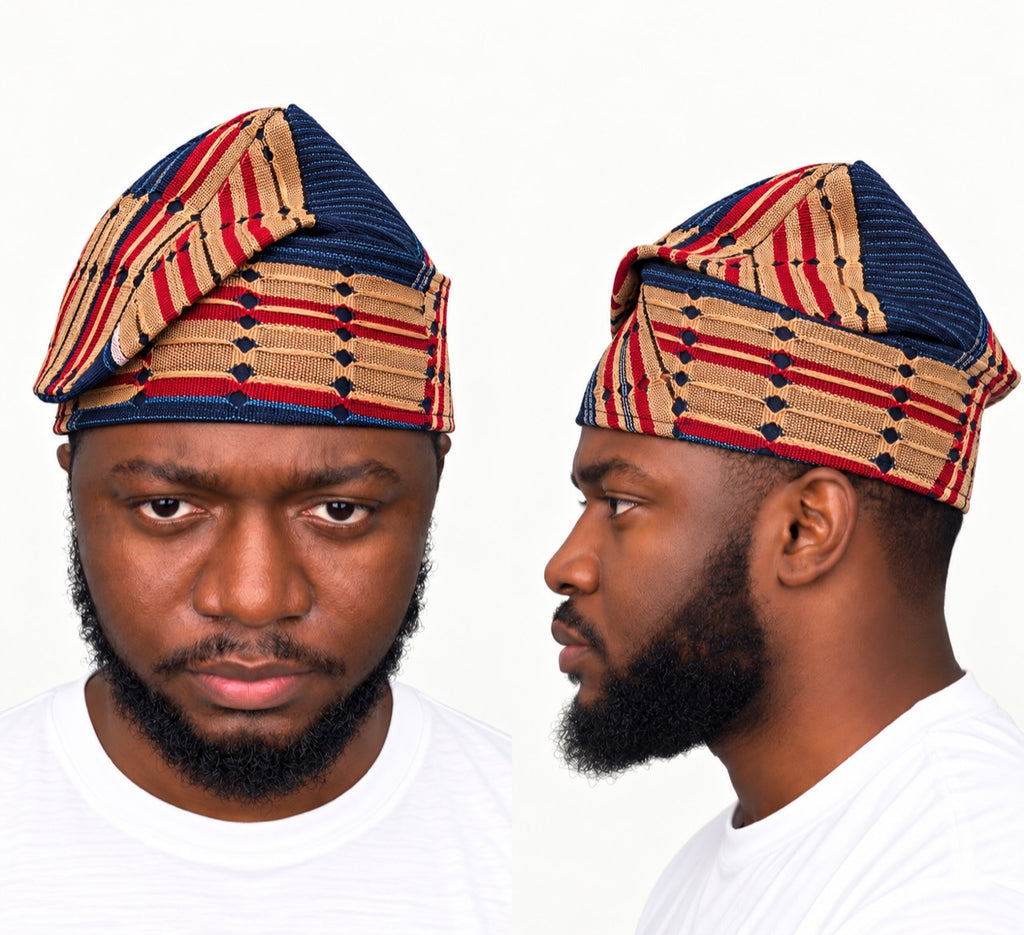 Multicoloured Handmade Yoruba Fìlà Cap — NF-Multicoloured 116