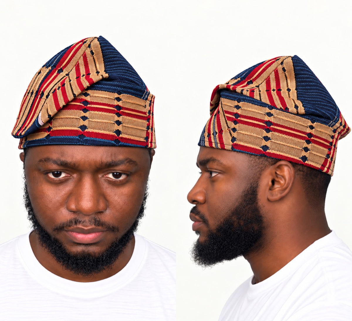 Multicoloured Handmade Yoruba Fìlà Cap — NF-Multicoloured 116