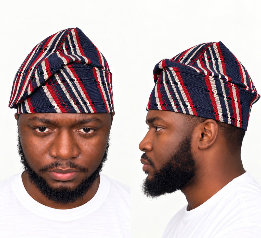 Multicoloured Handmade Yoruba Fìlà Cap — NF-Multicoloured 117