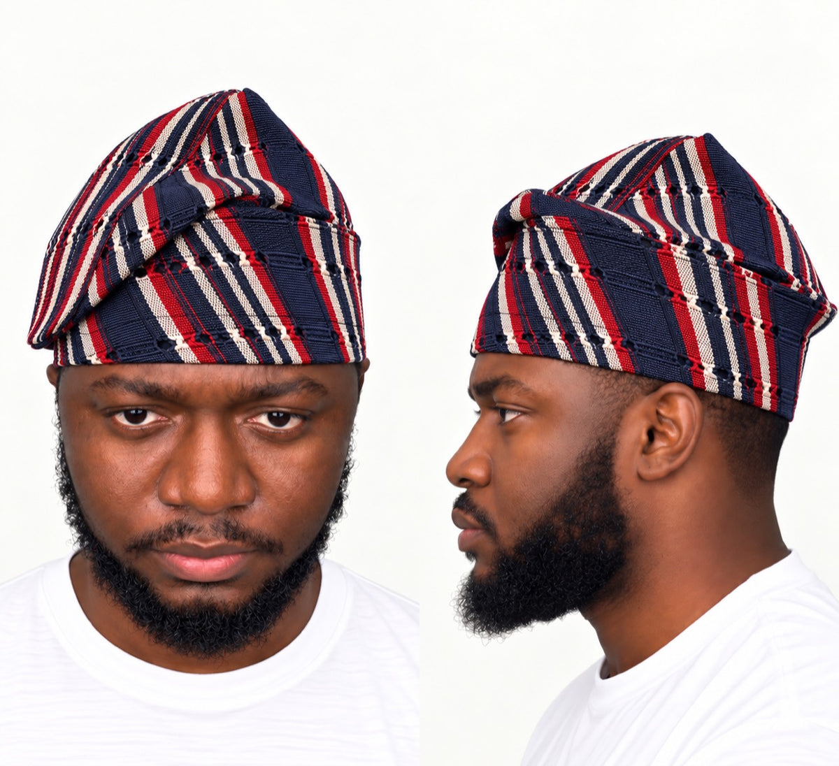 Multicoloured Handmade Yoruba Fìlà Cap — NF-Multicoloured 117